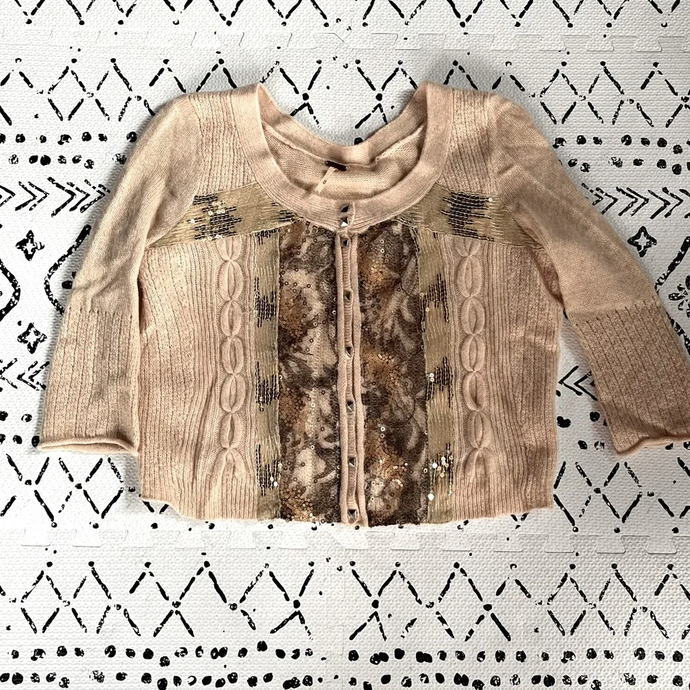 Free People Beaded Wool Sweater - Picture 1 of 4